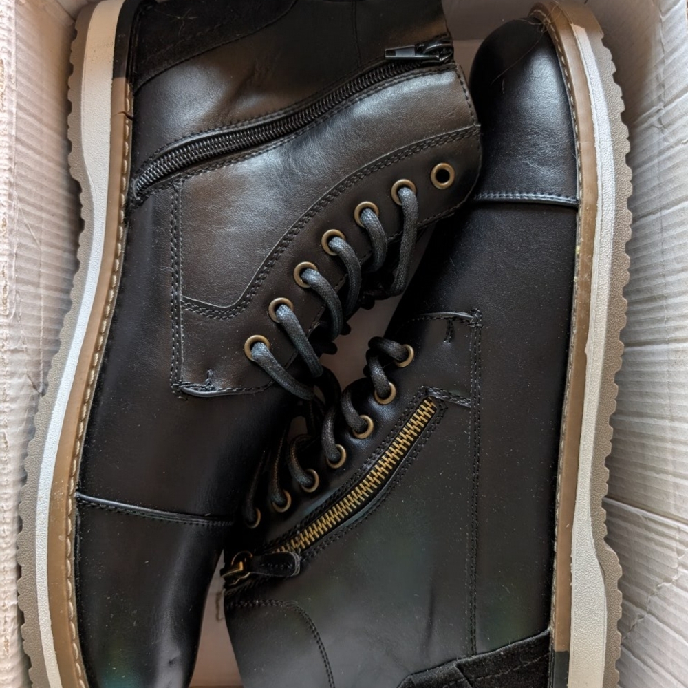 Men's Black Leather Boots